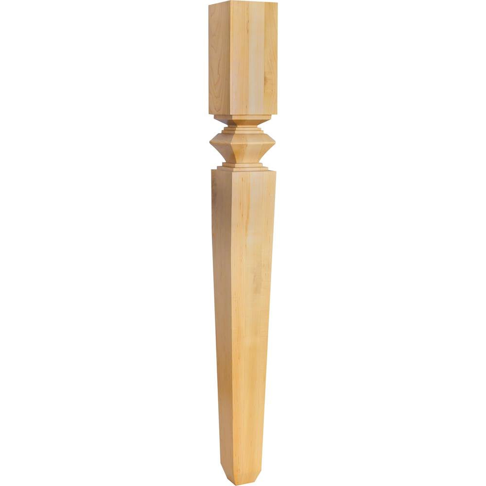 Hardware Resources - 3-3/4'' W x 3-3/4'' D x 35-1/2'' H Alder Diamond Tapered Post - Unfinished