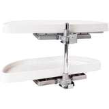 Hardware Resources - 32'' Plastic Half-Moon Lazy Susan - White