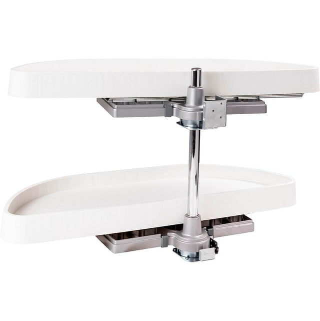 Hardware Resources - 32'' Plastic Half-Moon Lazy Susan - White