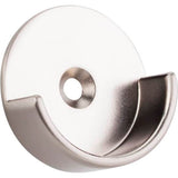Hardware Resources - Satin Nickel Open Knock-In Mounting Bracket for 1-5/16'' Round Closet Rods - Satin Nickel