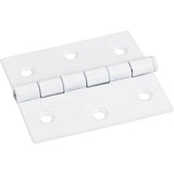 Hardware Resources - Bright Nickel 3'' x 2-3/4'' Single Full Swaged Butt Hinge - Bright White
