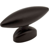 Hardware Resources - 1-9/16'' Overall Length Matte Black Oval Verona Cabinet Knob - Matte Black