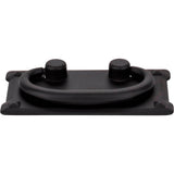 3'' Center-to-Center Matte Black Rectangle Verona Cabinet Drop Pull