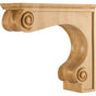 Hardware Resources - 3-3/8'' W x 10'' D x 9'' H Maple Range Hood Corbel - Unfinished