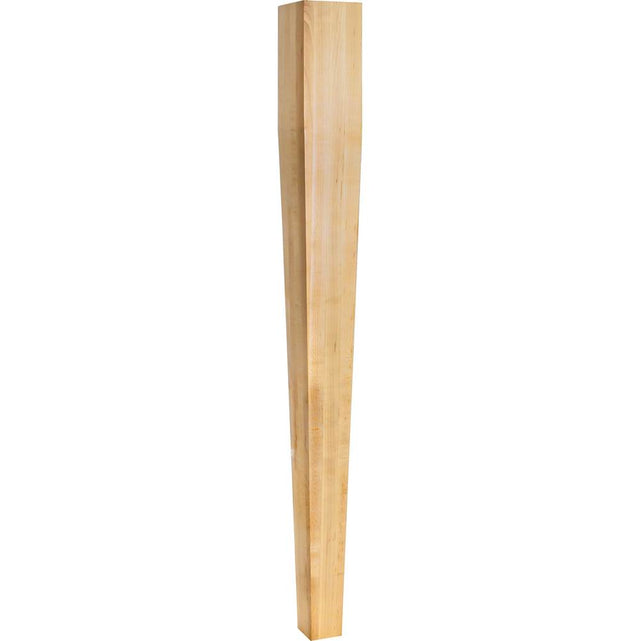 Hardware Resources - 3-1/2'' W x 3-1/2'' D x 35-1/2'' H Oak Square Tapered Post - Unfinished