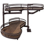 Hardware Resources - 15'' Oil Rubbed Bronze and Walnut Blind Corner Swingout for Openings on the Left of the Blind - Dark Bronze