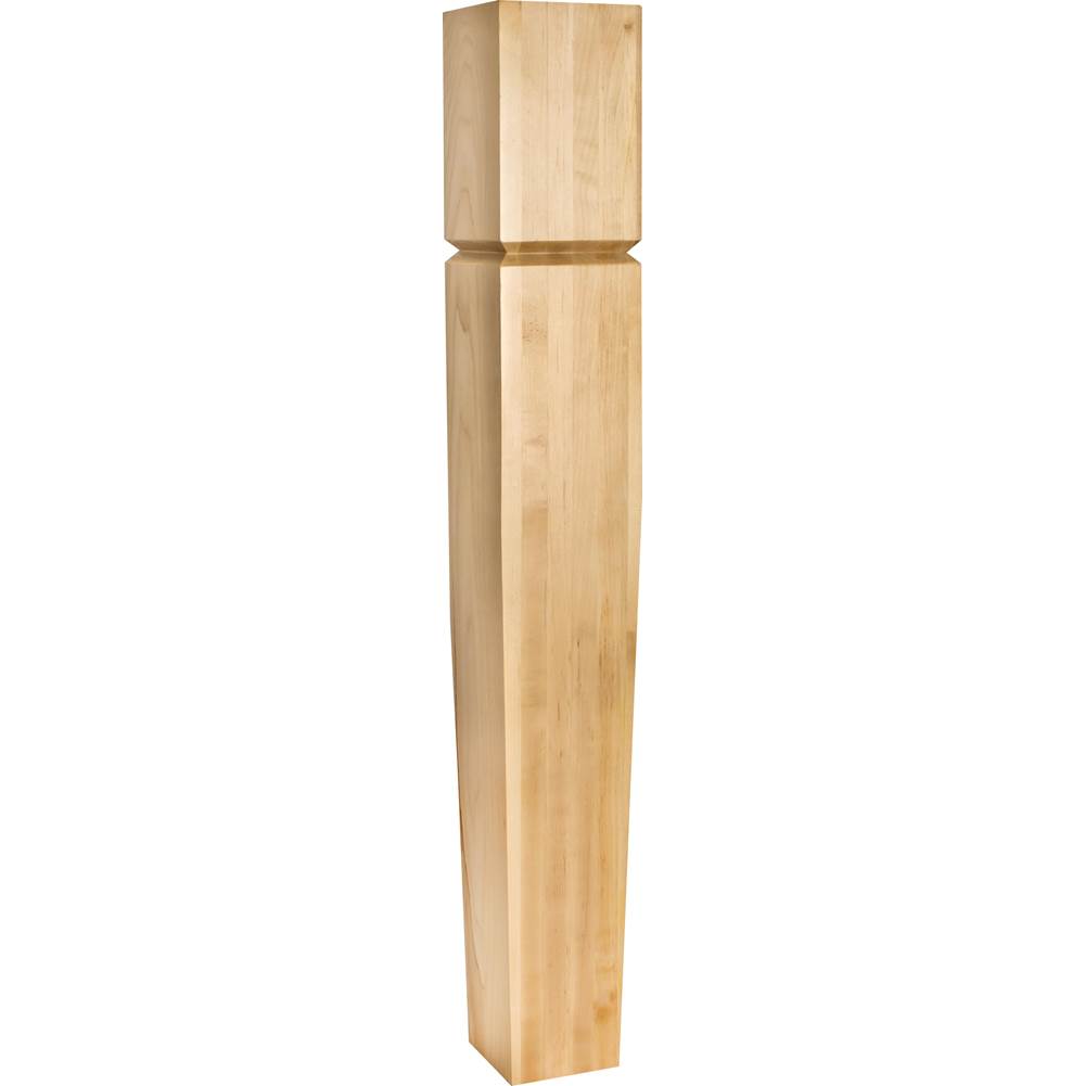 Hardware Resources - 5'' W x 5'' D x 35-1/2'' H Hard Maple Grooved Arts and Crafts Post - Unfinished