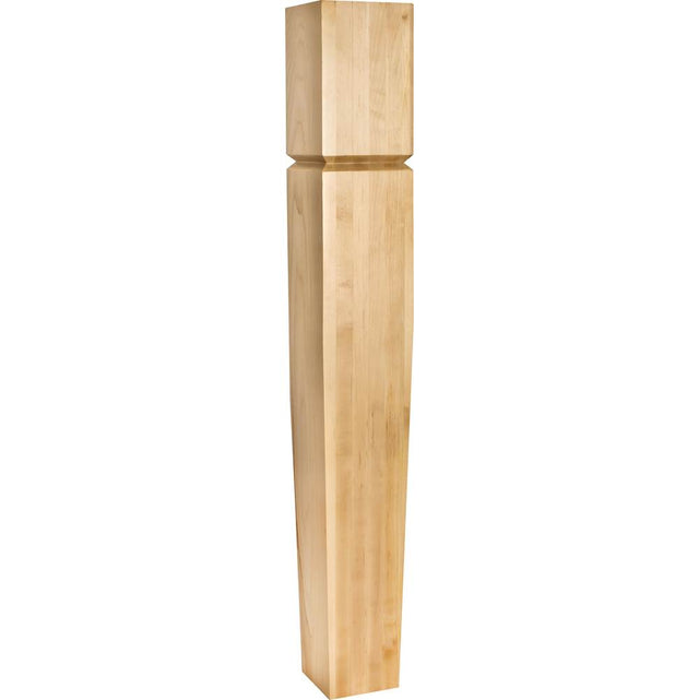 Hardware Resources - 5'' W x 5'' D x 35-1/2'' H Hard Maple Grooved Arts and Crafts Post - Unfinished