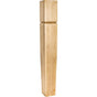 Hardware Resources - 5'' W x 5'' D x 35-1/2'' H Hard Maple Grooved Arts and Crafts Post - Unfinished