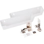 Hardware Resources - 11'' Slim Depth Plastic Tip-Out Tray Kit for Sink Front - White