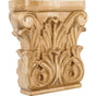 Hardware Resources - 6'' W x 1-1/4'' D x 6'' H Maple Acanthus Capital - Unfinished
