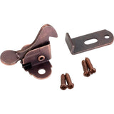 Hardware Resources - Dark Brushed Antique Copper Elbow Catch Polybagged with Screws - Distressed Oil Rubbed Bronze