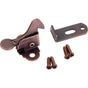 Hardware Resources - Dark Brushed Antique Copper Elbow Catch Polybagged with Screws - Distressed Oil Rubbed Bronze
