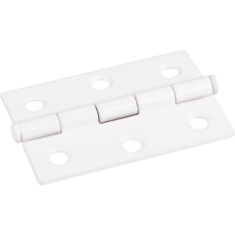 Hardware Resources - Bright White 2-1/2'' x 1-11/16'' Single Full Swaged Butt Hinge - Bright White