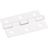 Hardware Resources - Bright White 2-1/2'' x 1-11/16'' Single Full Swaged Butt Hinge - Bright White