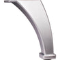 Hardware Resources - 4-1/8'' H Dull Chrome Square Curved Metal Furniture Leg - Brushed Chrome