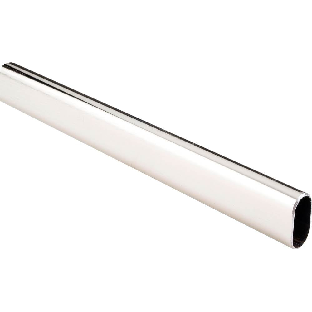 Hardware Resources - Satin Nickel 8'' Oval Closet Rod - Satin Nickel