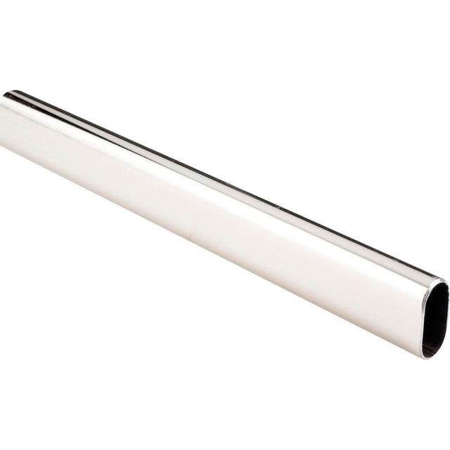 Hardware Resources - Satin Nickel 8'' Oval Closet Rod - Satin Nickel