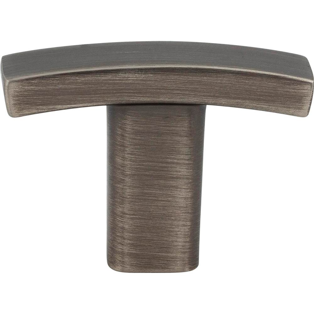 1-1/2'' Overall Length Brushed Gold Square Thatcher Cabinet ''T'' Knob