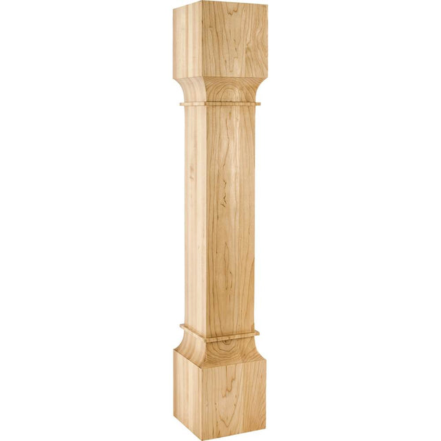 Hardware Resources - 6'' W x 6'' D x 35-1/2'' H Cherry Square Post - Unfinished