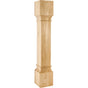 Hardware Resources - 6'' W x 6'' D x 35-1/2'' H Rubberwood Square Post - Unfinished