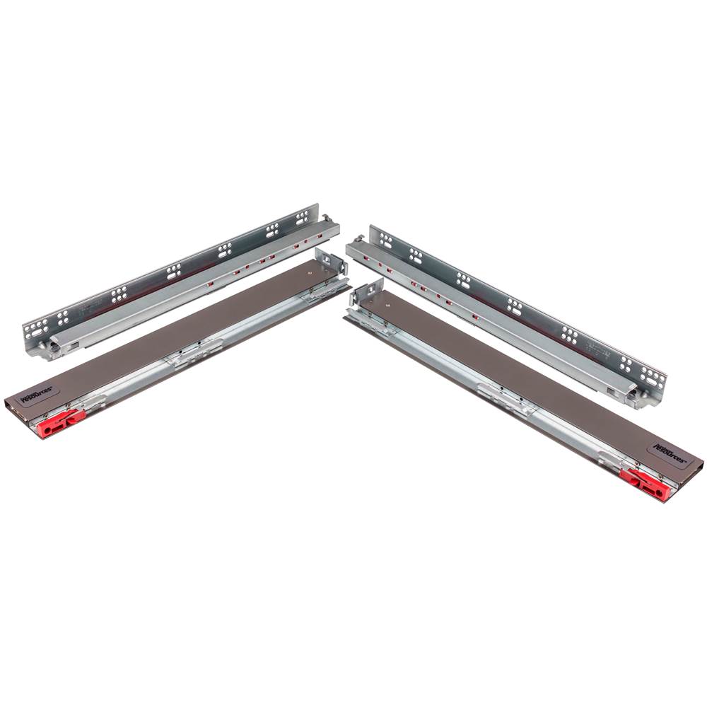 Hardware Resources - 15'' Deep x 3-1/2'' High DURA-CLOSE  Metal Drawer Box System, incorporates USE58-500 Series Undermount - Grey
