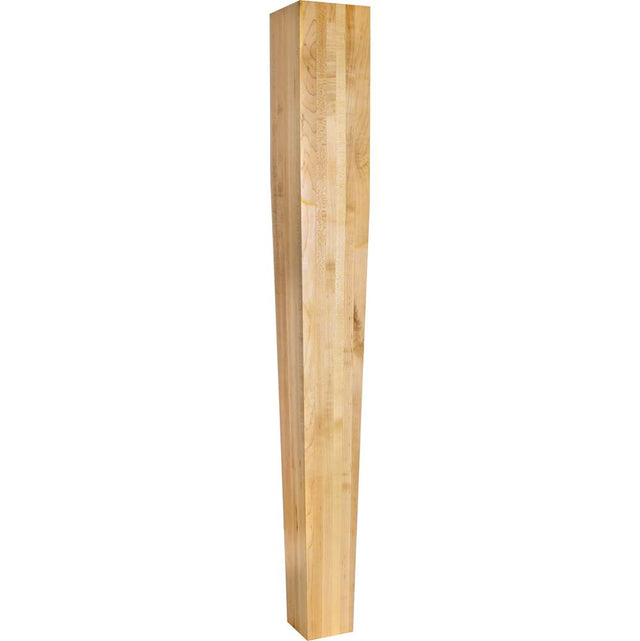 Hardware Resources - 5'' W x 5'' D x 42'' H Cherry Square Tapered Post - Unfinished