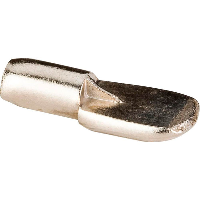 Hardware Resources - Spoon Shelf Support with 5 mm Pin and Anti-Slide Barb - Priced and Sold by the Thousand - Bright Nickel