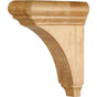 Hardware Resources - 3'' W x 6-1/2'' D x 8'' H Hard Maple Minimal Bullnose Cap Corbel - Unfinished