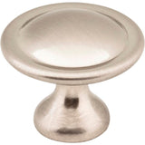 Hardware Resources - 1-1/8'' Diameter Satin Nickel Button Watervale Cabinet Mushroom Knob - Satin Nickel
