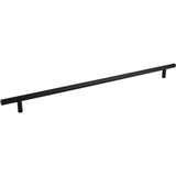 Hardware Resources - 480 mm Center-to-Center Hollow Matte Black Stainless Steel Naples Cabinet Bar Pull - Matte Black Stainless Steel