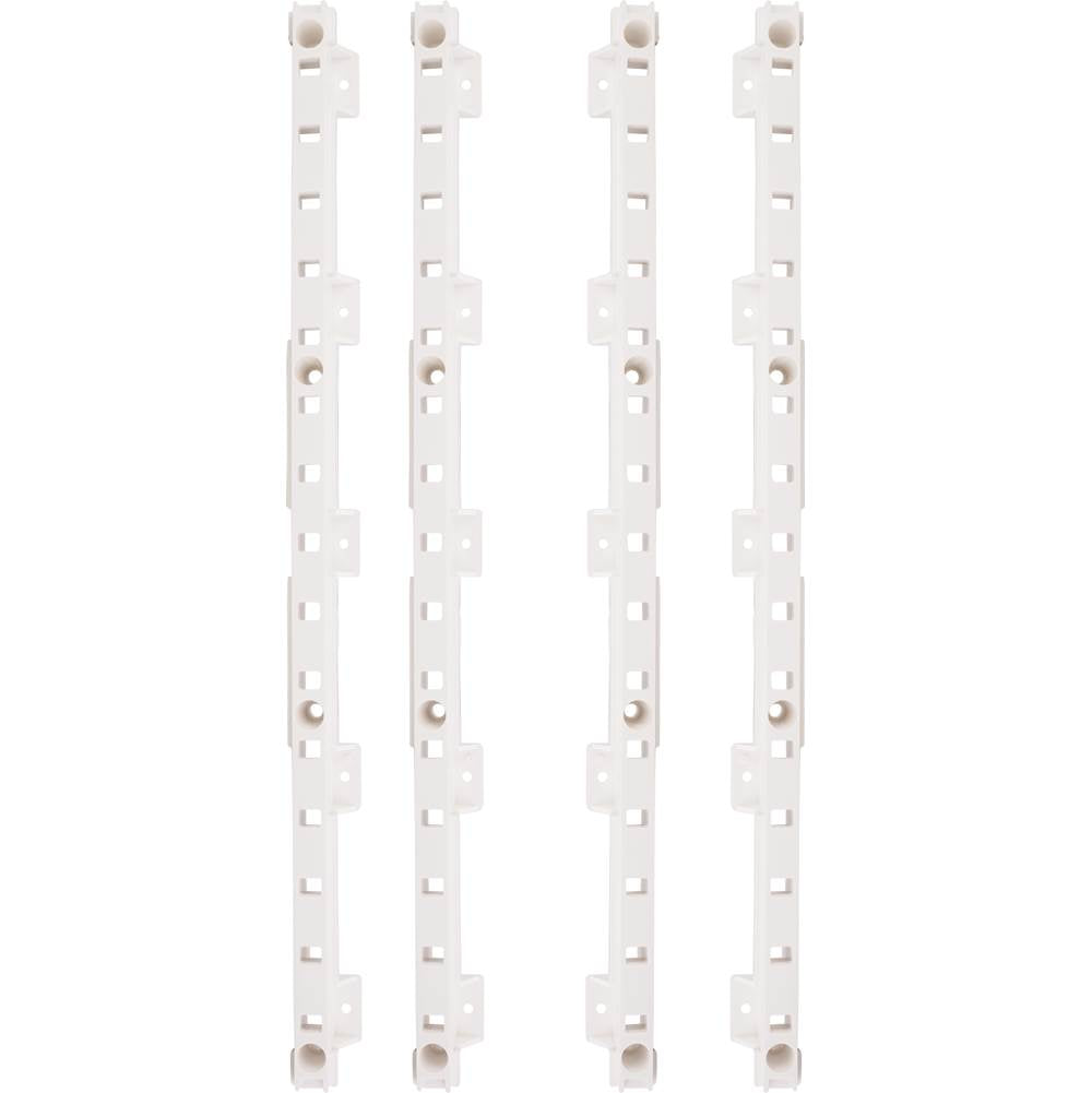 Hardware Resources - 4-Quick Tray Pilasters 1-1/4'' with 8-Hook Dowels and 8-Screws Finish:  White - White