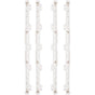 Hardware Resources - 4-Quick Tray Pilasters 1-1/4'' with 8-Hook Dowels and 8-Screws Finish:  White - White