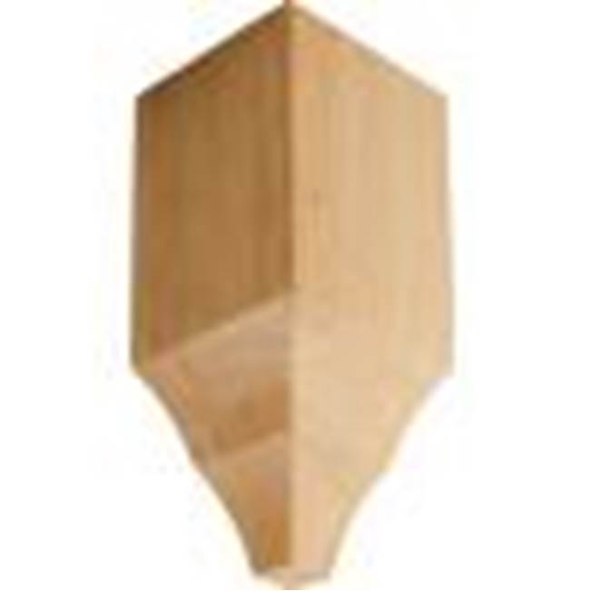 Hardware Resources - 3'' W x 3'' D x 6-1/4'' H Rubberwood Inside Corner Cornice Block - Unfinished