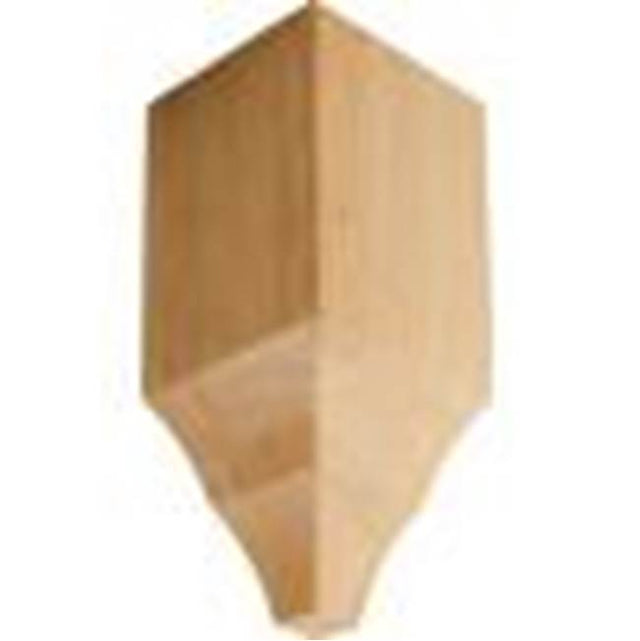 Hardware Resources - 3'' W x 3'' D x 6-1/4'' H Rubberwood Inside Corner Cornice Block - Unfinished