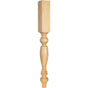 Hardware Resources - 3-3/4'' W x 3-3/4'' D x 35-1/2'' H Maple Tapered Smooth Leg - Unfinished