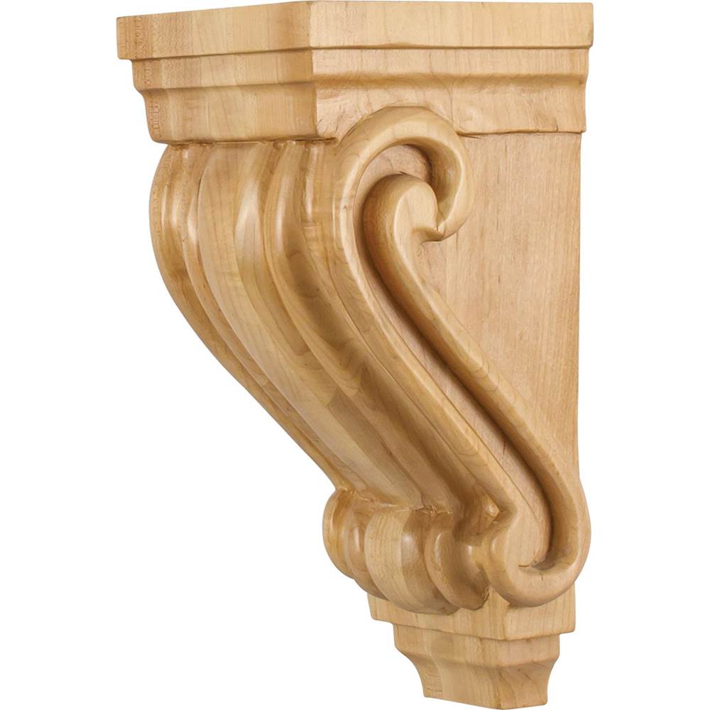 Hardware Resources - 4-1/2'' W x 5'' D x 10'' H Maple Scrolled Corbel - Unfinished