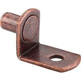 Hardware Resources - Antique Copper 1/4'' Pin Angled Shelf Support with 3/4'' Arm and 1/8'' Hole - Priced and Sold by the Thousand - Antique Copper