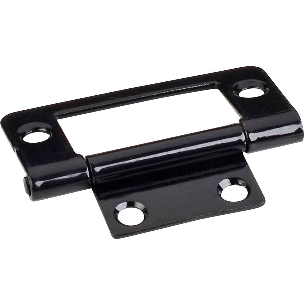 Hardware Resources - Black 2'' Fixed Pin Flat Back Non-Mortise Hinge - Black
