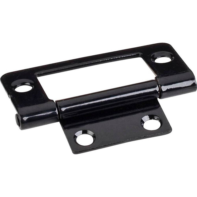 Hardware Resources - Black 2'' Fixed Pin Flat Back Non-Mortise Hinge - Black