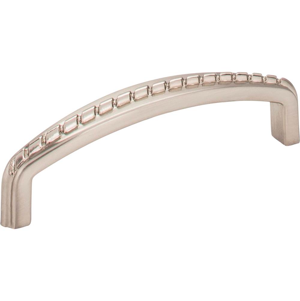 Hardware Resources - 96 mm Center-to-Center Satin Nickel Rope Detailed Cypress Cabinet Pull - Satin Nickel