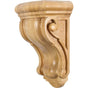 Hardware Resources - 8-1/8'' W x 6-1/8'' D x 14'' H Maple Scrolled Corbel - Unfinished