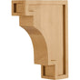 Hardware Resources - 2'' W x 6'' D x 8'' H Rubberwood Coved Arts and Crafts Corbel - Unfinished