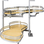 Hardware Resources - 18'' Polished Chrome and Maple Blind Corner Swingout for Openings on the Left of the Blind - Polished Chrome