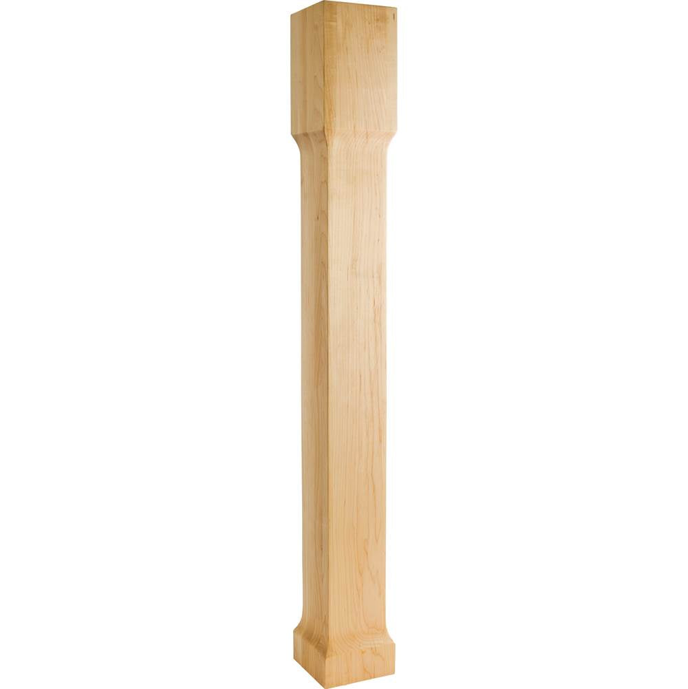 Hardware Resources - 5'' W x 5'' D x 42'' H Hard Maple Square Recessed Post - Unfinished
