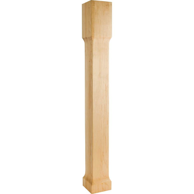 Hardware Resources - 5'' W x 5'' D x 42'' H Cherry Square Recessed Post - Unfinished