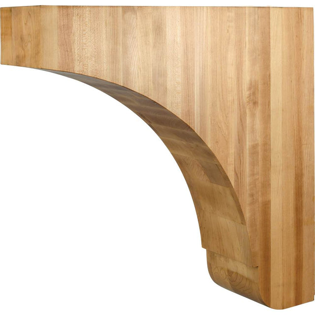 Hardware Resources - 5'' W x 18'' D x 18'' H Rubberwood Minimalist Corbel - Unfinished
