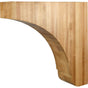 Hardware Resources - 5'' W x 18'' D x 18'' H Rubberwood Minimalist Corbel - Unfinished