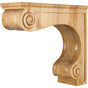 Hardware Resources - 4-5/8'' W x 14'' D x 12-1/2'' H Maple Range Hood Corbel - Unfinished