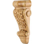 Hardware Resources - 2-3/4'' W x 1-3/8'' D x 6'' H Cherry Low-profile Acanthus Corbel - Unfinished